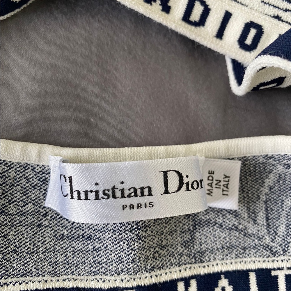 Christian Dior Bralette Blue Oblique Technical Cotton - Picture 4 of 6